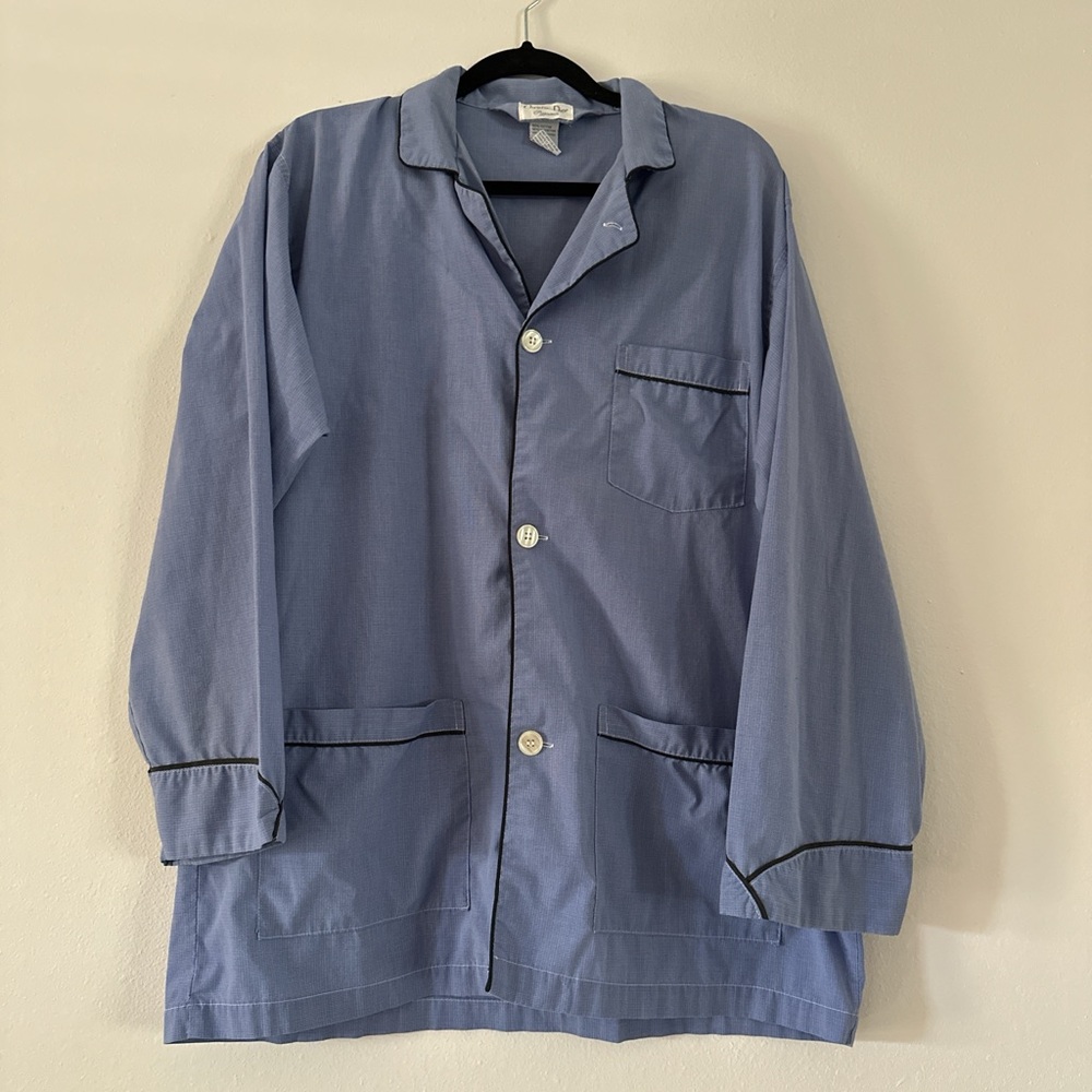 Christian Dior Men's Blue Button-Up pyjama top